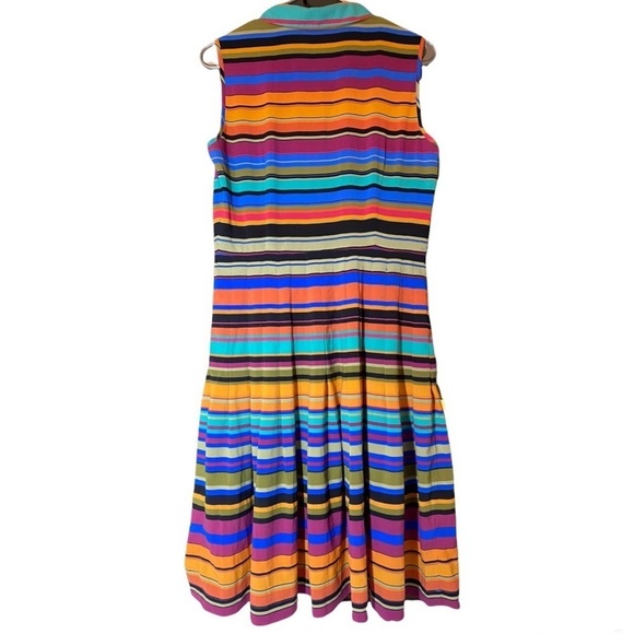 Calvin Klein Sleeveless Multicolor Stripe Dress size 8 - Picture 6 of 8